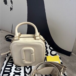 Marc Jacobs Cream Mini Top-Handle Crossbody Bag